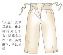 坤卦第五爻，爻辞：六五：黄裳，元吉。