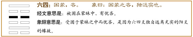 蒙卦第四爻，爻辞：六四：困蒙，吝。