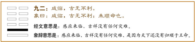 九二：咸临，吉，无不利。
