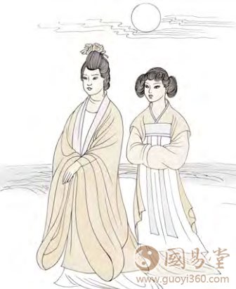 六五：帝乙归妹，其君之袂，不如其娣之袂良；月几望，吉。